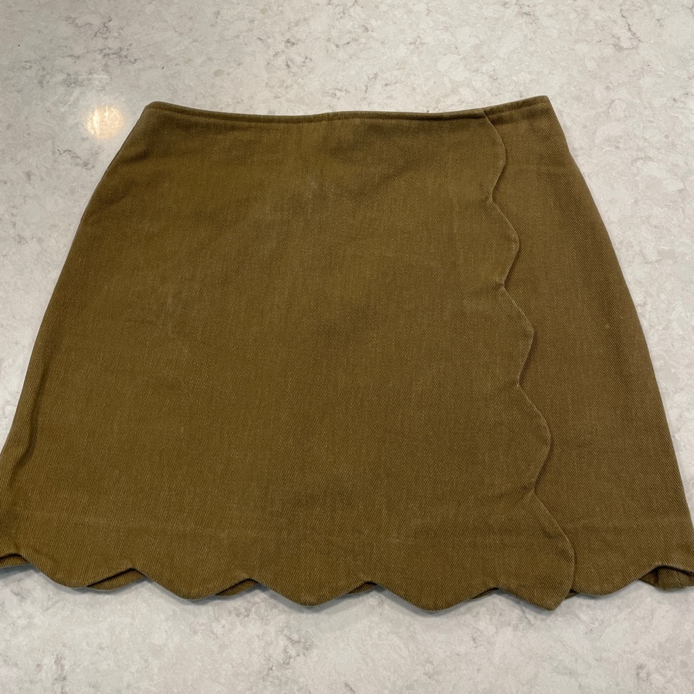 Olive Green Corduroy Skirt